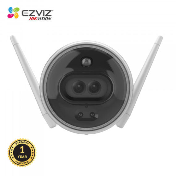 EZVIZ C3X Outdoor Security Camera Dual Lens 1080P, Active Light & Siren Alarm with PIR Motion Detection
