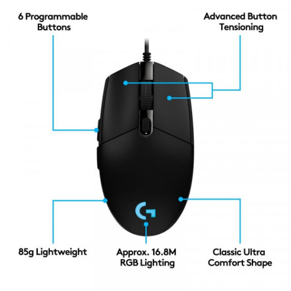 Logitech G102 LightSync RGB (Noir)