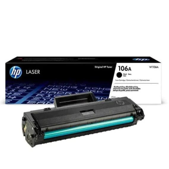 HP 106A Noir (W1106A) – Toner HP LaserJet d&rsquo;origine